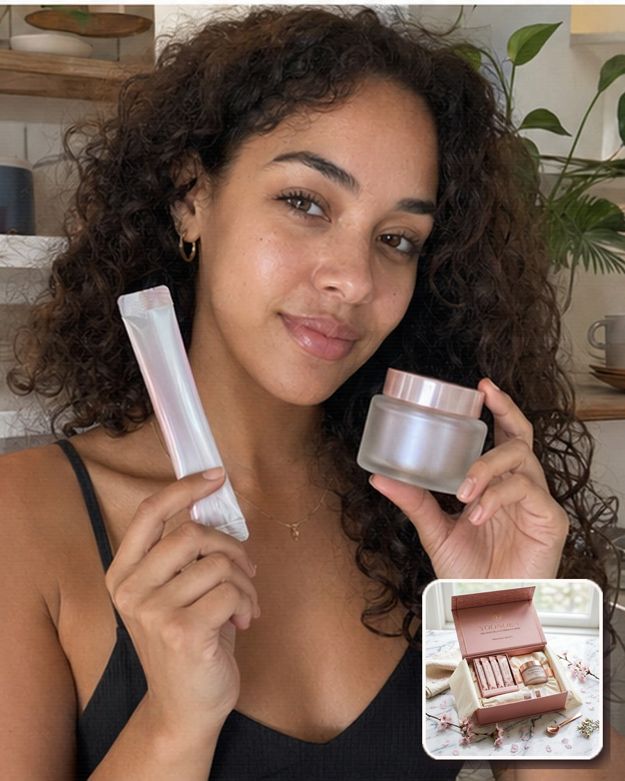 Model holding YOONORA Glow Ritual Bundle