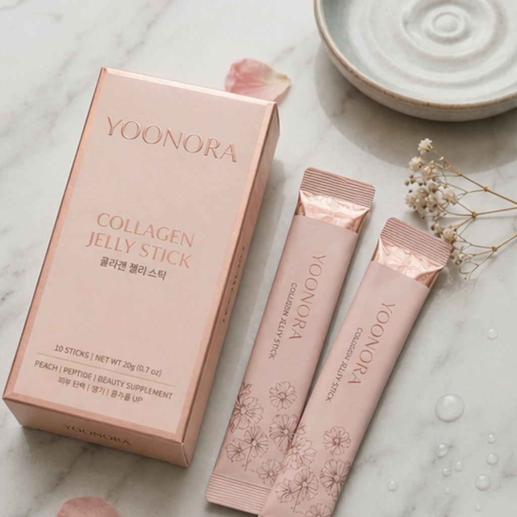 YOONORA Collagen Jelly box and sticks product photo