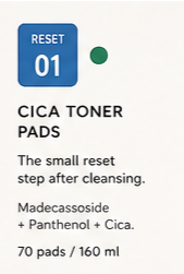 Cica Toner Pads routine card